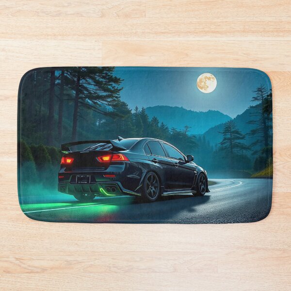 Item preview, Mitsubishi EVO from behind on a country road in the moonlight designed and sold by Salimgor Hangaround Music.