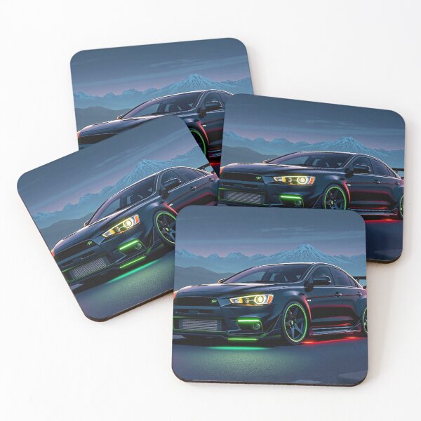 Item preview, Mitsubishi EVO from the front on a country road in the moonlight designed and sold by Salimgor Hangaround Music.