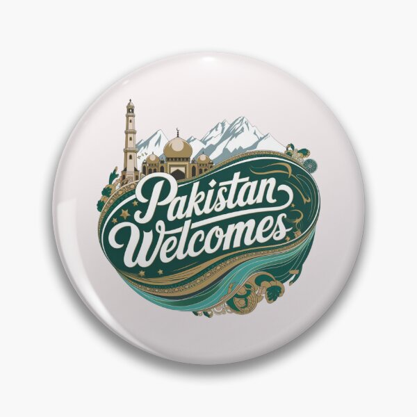 Item preview, Pakistan Welcomes Flag Map Islamabad, K2, Lahore, Himalayas designed and sold by AnimalsDH305.