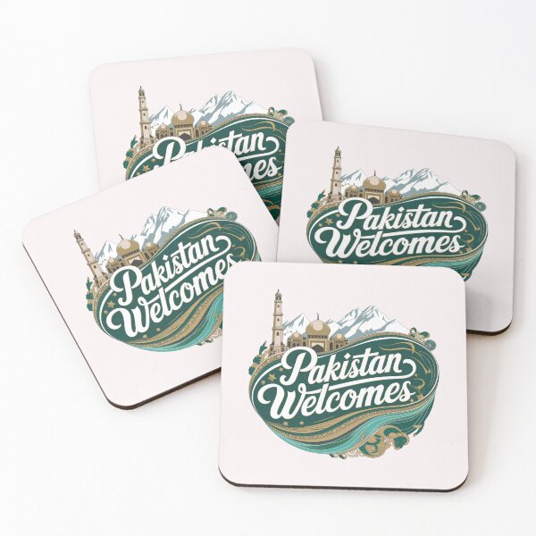 Item preview, Pakistan Welcomes Flag Map Islamabad, K2, Lahore, Himalayas designed and sold by AnimalsDH305.