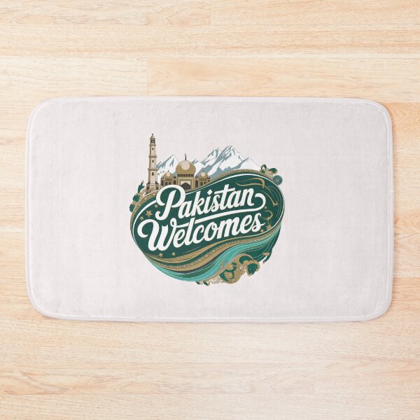 Item preview, Pakistan Welcomes Flag Map Islamabad, K2, Lahore, Himalayas designed and sold by AnimalsDH305.