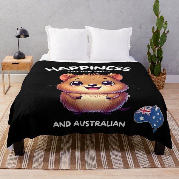 Item preview, Happiness is Cute, Tiny and Australian - Quokka Black designed and sold by welovequokkas.