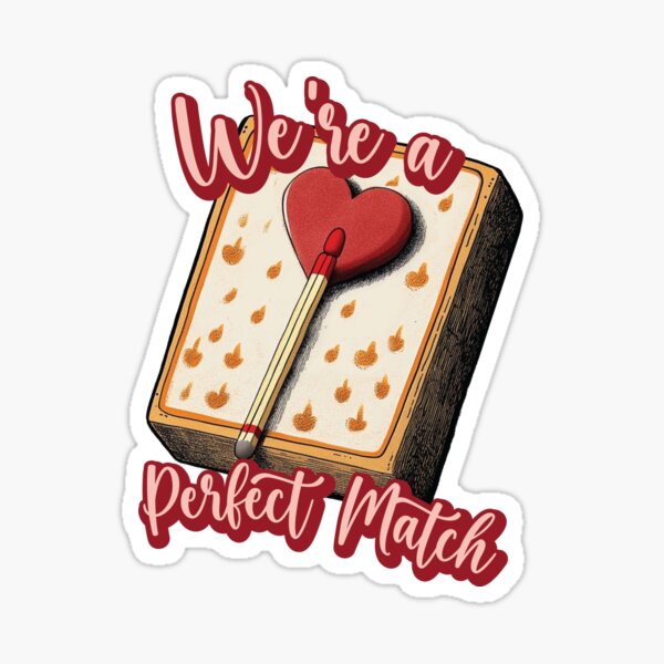 Artikel-Vorschau von Romantisches Streichholzschachtel-Perfect Match-Design, designt und verkauft von Print Haven Design.