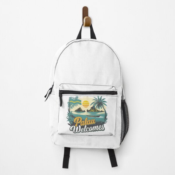 Item preview, Palau Welcomes Flag Map Ngerulmud, Islands, Jellyfish Lake designed and sold by AnimalsDH305.