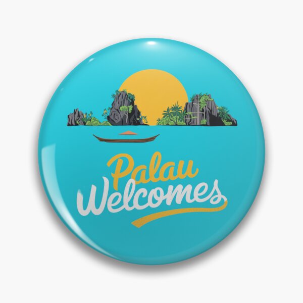 Item preview, Palau Welcomes Flag Map Ngerulmud, Islands, Jellyfish Lake designed and sold by AnimalsDH305.