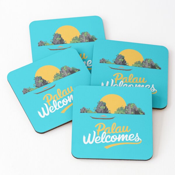 Item preview, Palau Welcomes Flag Map Ngerulmud, Islands, Jellyfish Lake designed and sold by AnimalsDH305.