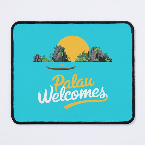Item preview, Palau Welcomes Flag Map Ngerulmud, Islands, Jellyfish Lake designed and sold by AnimalsDH305.