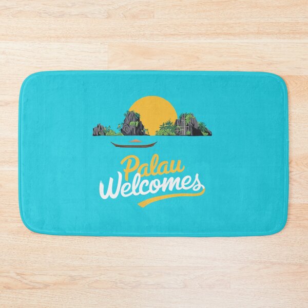 Item preview, Palau Welcomes Flag Map Ngerulmud, Islands, Jellyfish Lake designed and sold by AnimalsDH305.