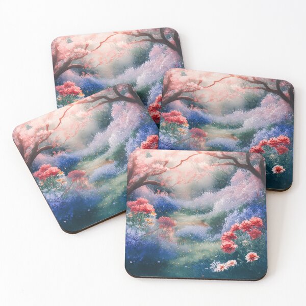 Item preview, Enchanted Garden with Blossoming Trees designed and sold by ArtArchive-KK.