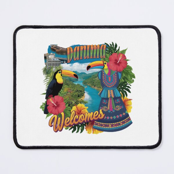 Item preview, Panama Welcomes Flag Map Panama Canal, Panama City designed and sold by AnimalsDH305.