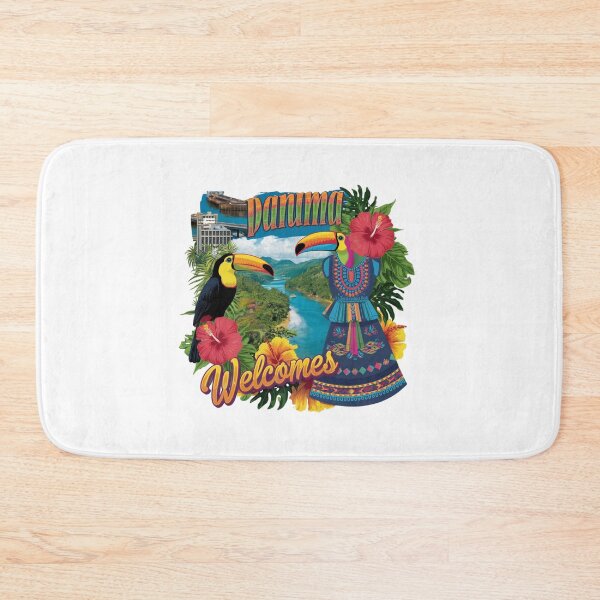 Item preview, Panama Welcomes Flag Map Panama Canal, Panama City designed and sold by AnimalsDH305.