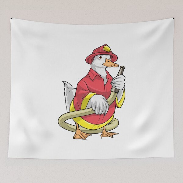 Item preview, Duck Firefighter Fire hose Fire department designed and sold by Snabdesign84.