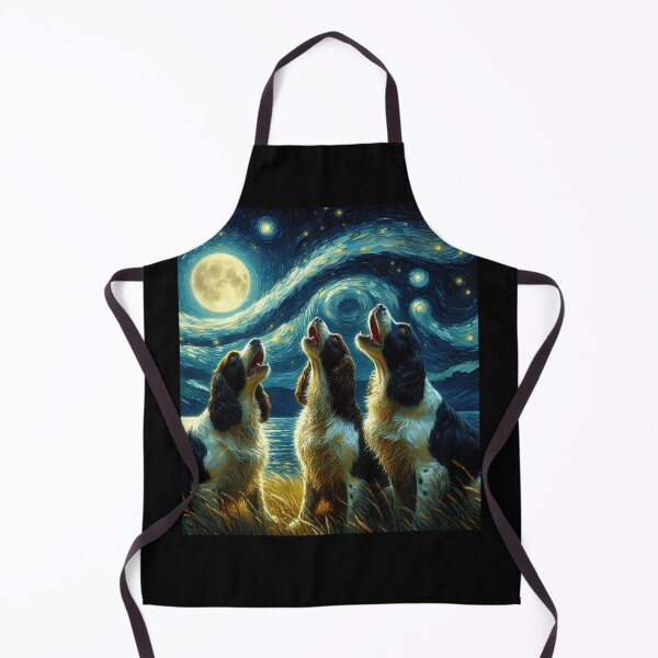 Item preview, Starry Night Three English Springer Spaniels Howling at Moon Dog Lover designed and sold by Kimberley King Art King Art.