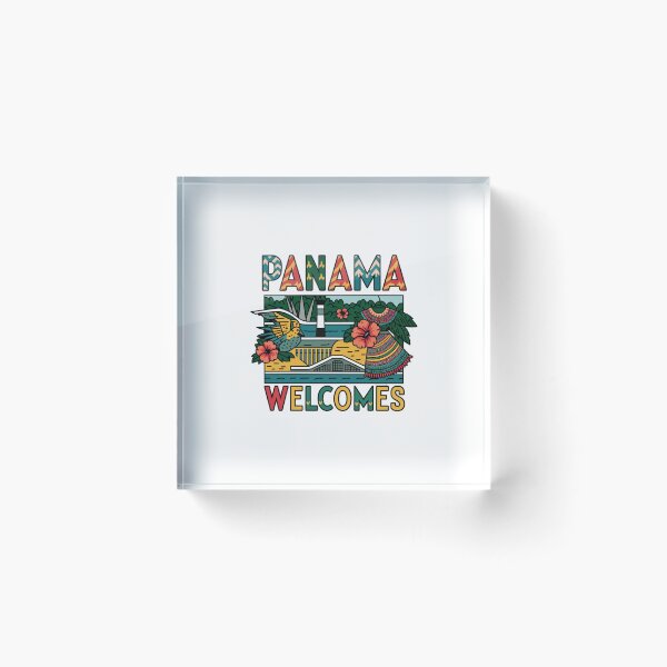 Item preview, Panama Welcomes Flag Map Panama Canal, Panama City designed and sold by AnimalsDH305.