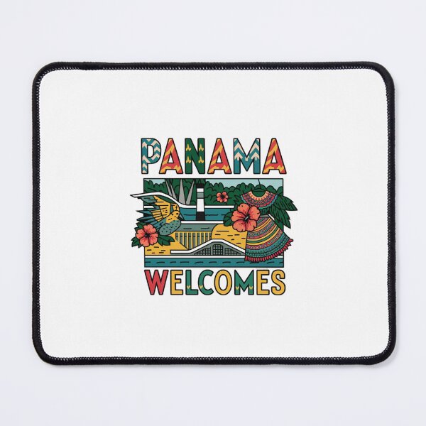 Item preview, Panama Welcomes Flag Map Panama Canal, Panama City designed and sold by AnimalsDH305.