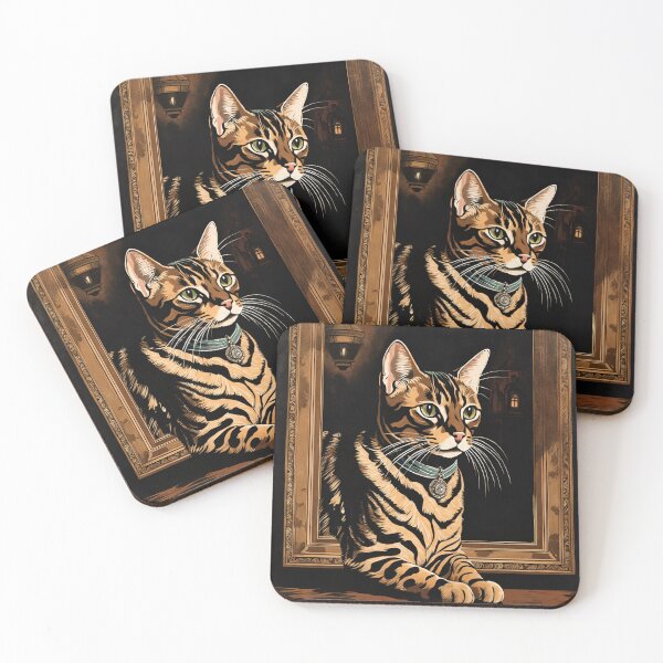Item preview, Vintage Cat Art: Brown Tabby Cat Emerging from Painting | Animal Art | Gothic Art | Cat Art | Vintage Cat Illustration designed and sold by UnhingedBird.