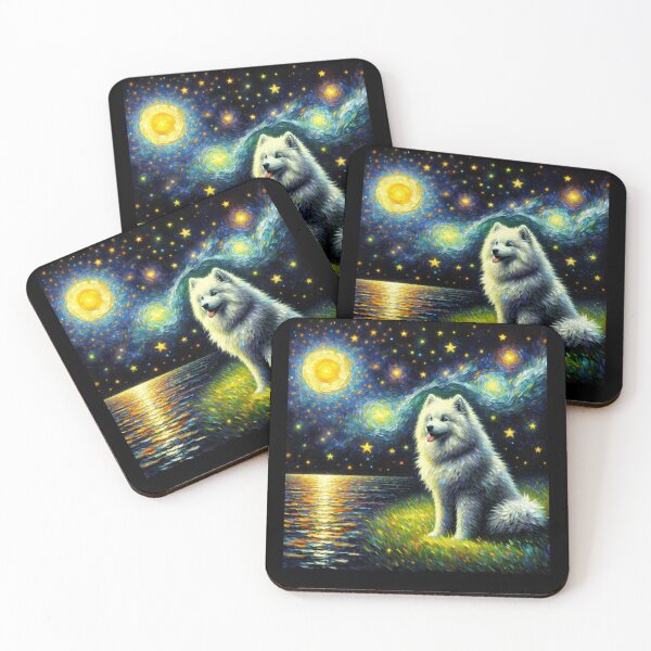 Item preview, Starry Night Eskimo Dog Van Gogh Lover designed and sold by Kimberley King Art  King Art.