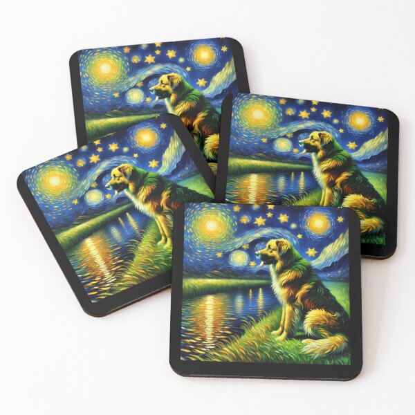 Item preview, Starry Night Estrela Mountain Dog Van Gogh Lover designed and sold by Kimberley King Art  King Art.