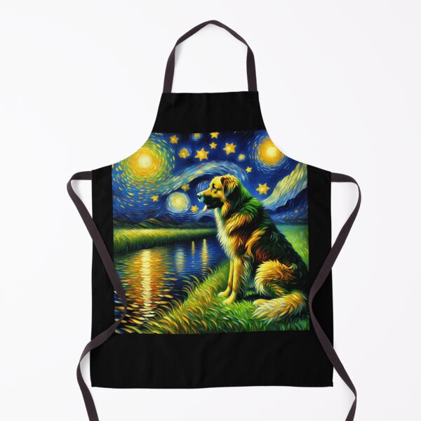 Item preview, Starry Night Estrela Mountain Dog Van Gogh Lover designed and sold by Kimberley King Art  King Art.