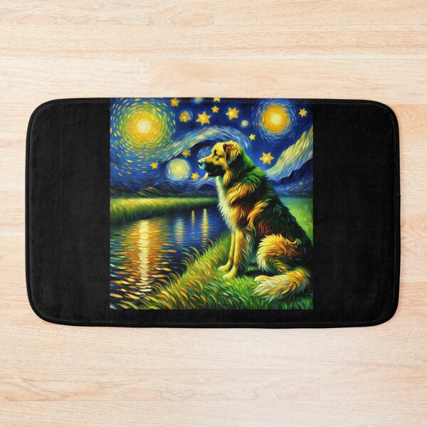 Item preview, Starry Night Estrela Mountain Dog Van Gogh Lover designed and sold by Kimberley King Art  King Art.