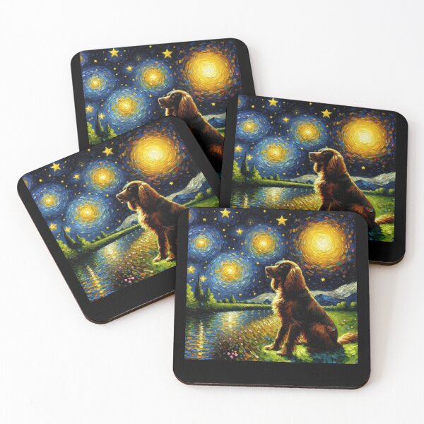Item preview, Starry Night Field Spaniel Dog Van Gogh Lover designed and sold by Kimberley King Art  King Art.