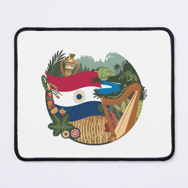 Item preview, Paraguay Welcomes Flag Map Asunción, Paraguay River, Chaco designed and sold by AnimalsDH305.