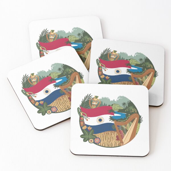 Item preview, Paraguay Welcomes Flag Map Asunción, Paraguay River, Chaco designed and sold by AnimalsDH305.