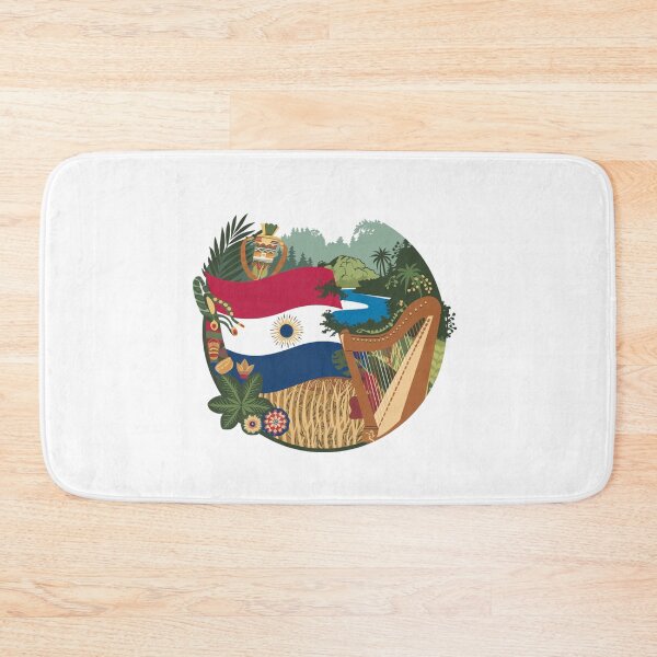 Item preview, Paraguay Welcomes Flag Map Asunción, Paraguay River, Chaco designed and sold by AnimalsDH305.