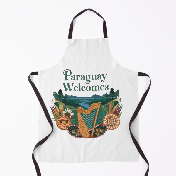 Item preview,  Paraguay Welcomes Flag Map Asunción, Paraguay River, Chaco designed and sold by AnimalsDH305.