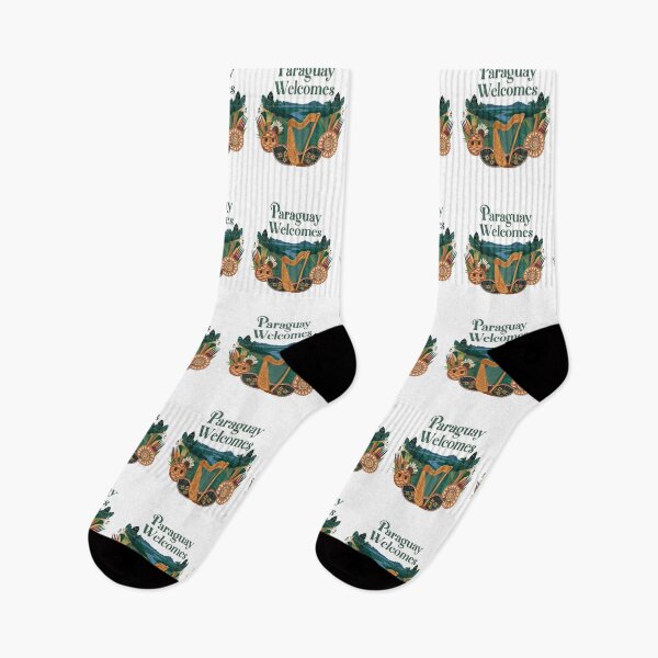 Item preview,  Paraguay Welcomes Flag Map Asunción, Paraguay River, Chaco designed and sold by AnimalsDH305.