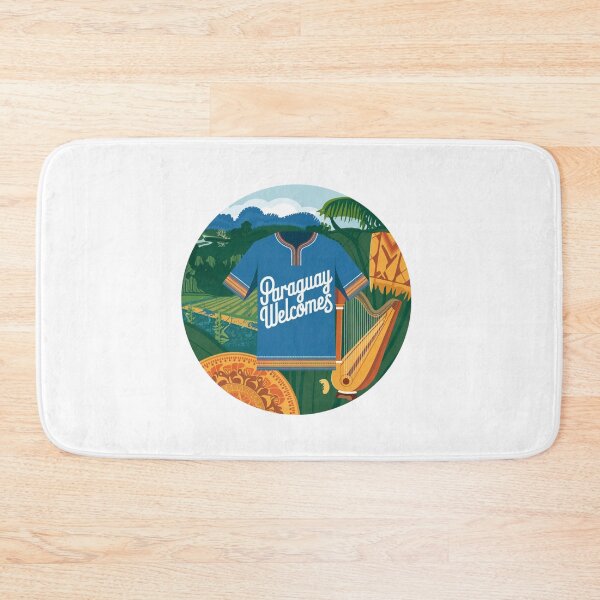 Item preview, Paraguay Welcomes Flag Map Asunción, Paraguay River, Chaco designed and sold by AnimalsDH305.