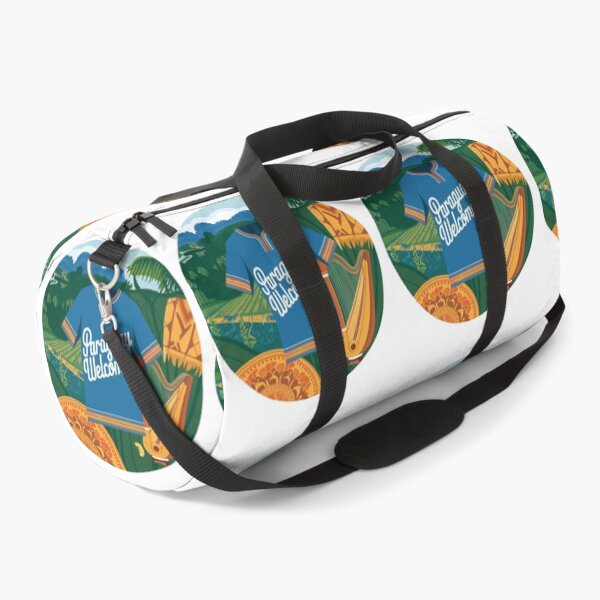 Item preview, Paraguay Welcomes Flag Map Asunción, Paraguay River, Chaco designed and sold by AnimalsDH305.