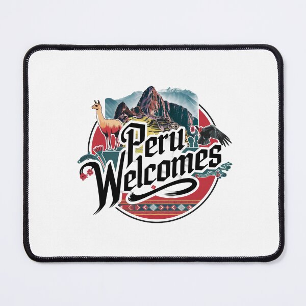 Item preview, Peru Welcomes Flag Map Machu Picchu, Cusco, Lima designed and sold by AnimalsDH305.
