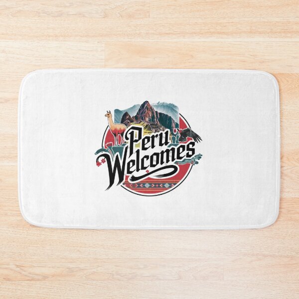 Item preview, Peru Welcomes Flag Map Machu Picchu, Cusco, Lima designed and sold by AnimalsDH305.