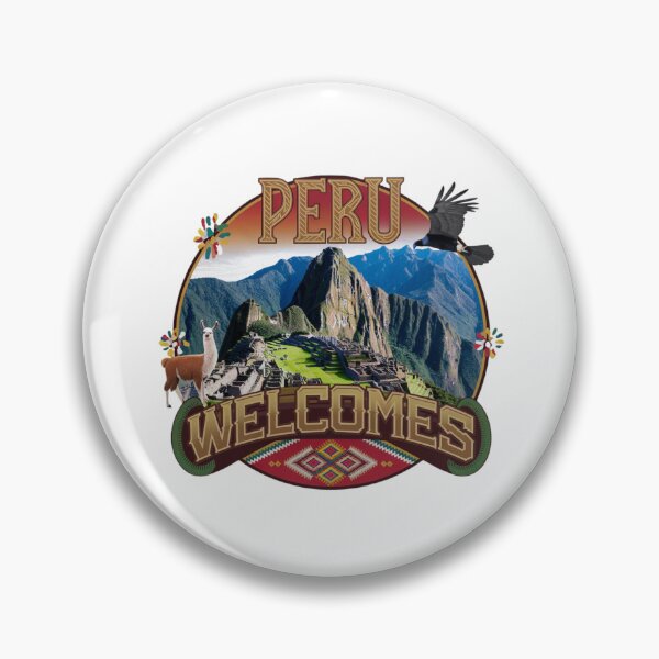 Item preview, Peru Welcomes Flag Map Machu Picchu, Cusco, Lima designed and sold by AnimalsDH305.