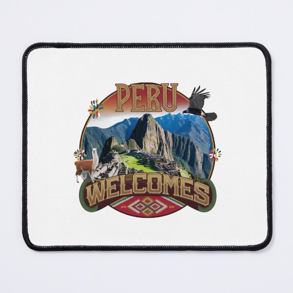 Item preview, Peru Welcomes Flag Map Machu Picchu, Cusco, Lima designed and sold by AnimalsDH305.
