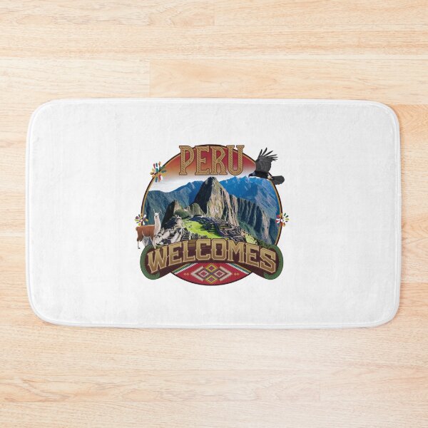 Item preview, Peru Welcomes Flag Map Machu Picchu, Cusco, Lima designed and sold by AnimalsDH305.