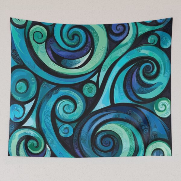 Item preview, New Zealand Paua Māori Pattern Koru Design 343 designed and sold by GrinGalore.