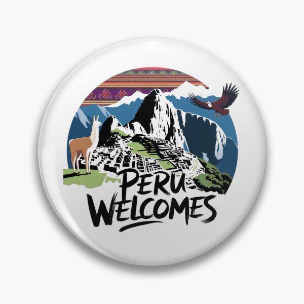 Item preview, Peru Welcomes Flag Map Machu Picchu, Cusco, Lima designed and sold by AnimalsDH305.