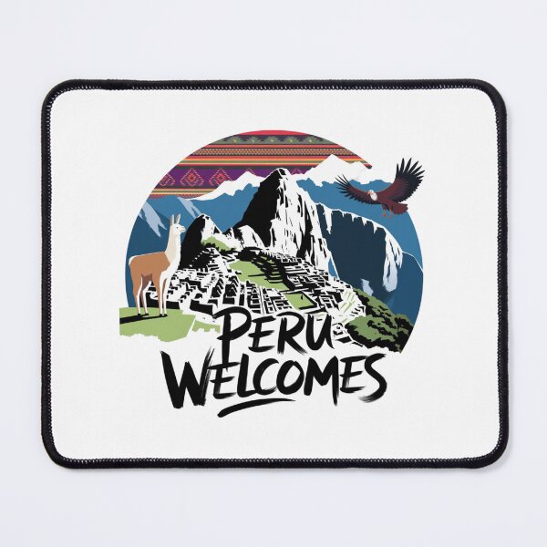 Item preview, Peru Welcomes Flag Map Machu Picchu, Cusco, Lima designed and sold by AnimalsDH305.