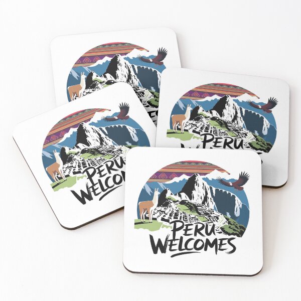 Item preview, Peru Welcomes Flag Map Machu Picchu, Cusco, Lima designed and sold by AnimalsDH305.