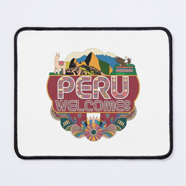 Item preview, Peru Welcomes Flag Map Machu Picchu, Cusco, Lima designed and sold by AnimalsDH305.