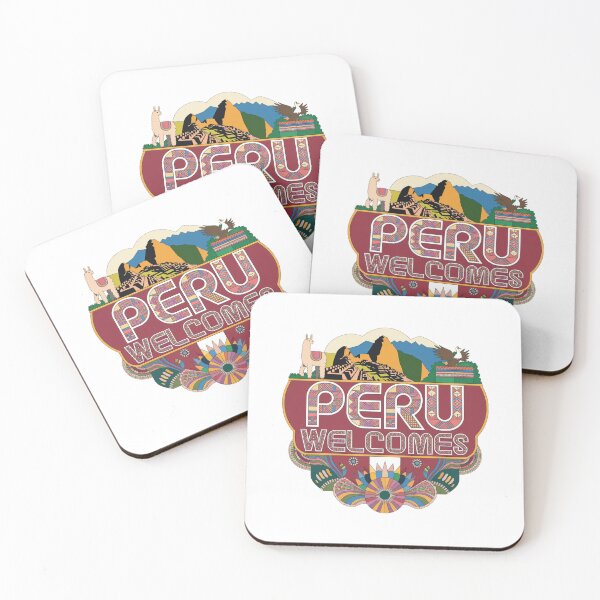 Item preview, Peru Welcomes Flag Map Machu Picchu, Cusco, Lima designed and sold by AnimalsDH305.