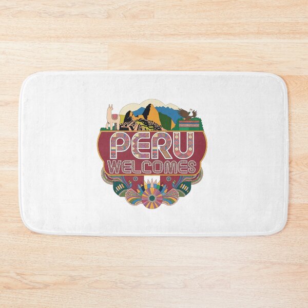 Item preview, Peru Welcomes Flag Map Machu Picchu, Cusco, Lima designed and sold by AnimalsDH305.