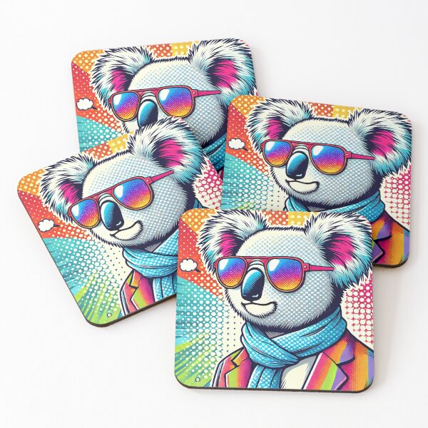 Item preview, Colorful pop art koala in sunglasses   designed and sold by Koalangel.