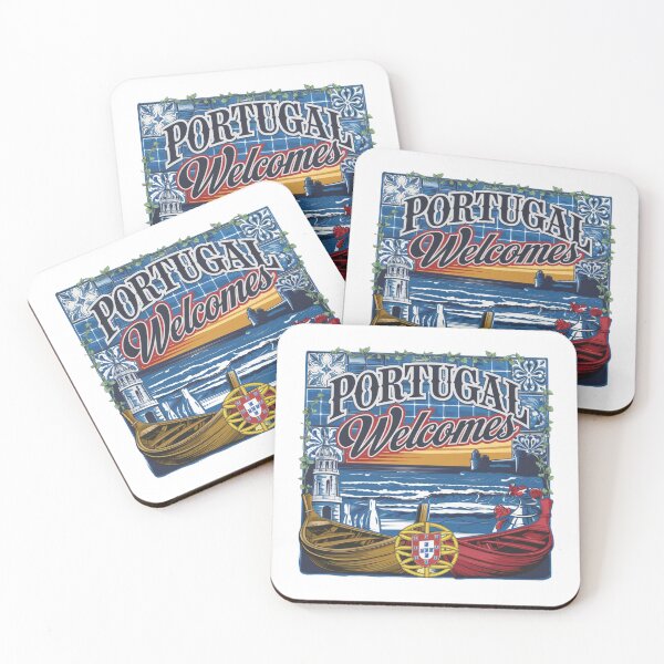 Item preview, Portugal Welcomes Flag Map Lisbon, Porto, Duero River designed and sold by AnimalsDH305.