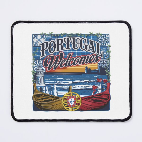 Item preview, Portugal Welcomes Flag Map Lisbon, Porto, Duero River designed and sold by AnimalsDH305.