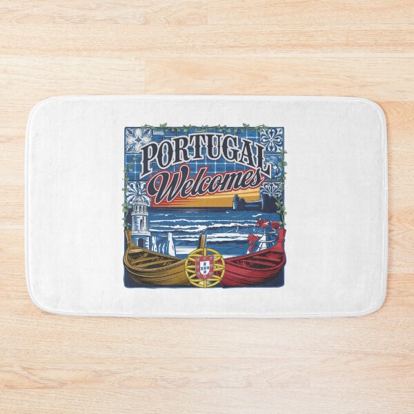 Item preview, Portugal Welcomes Flag Map Lisbon, Porto, Duero River designed and sold by AnimalsDH305.