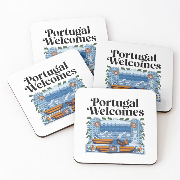 Item preview, Portugal Welcomes Flag Map Lisbon, Porto, Duero River designed and sold by AnimalsDH305.