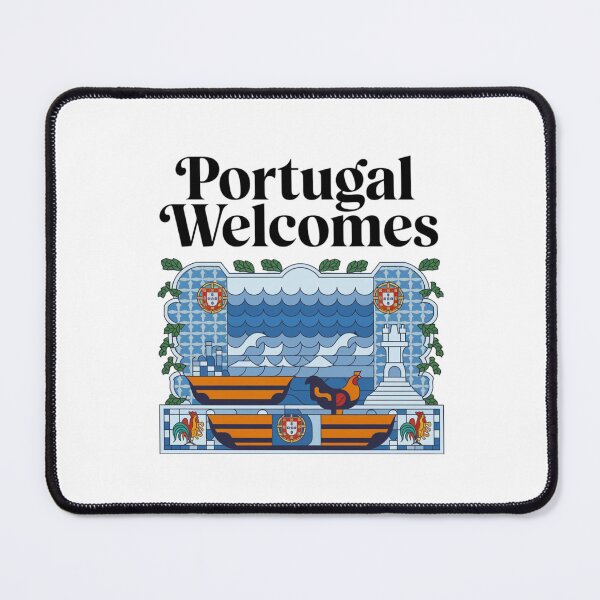 Item preview, Portugal Welcomes Flag Map Lisbon, Porto, Duero River designed and sold by AnimalsDH305.
